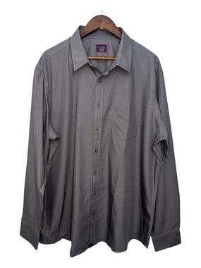 UNTUCKit Button Down Shirt Men XXX-Large Charcoal Gray Long‎ Sleeve NEVER WORN